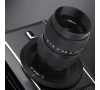 Objectif 25 mm f/1.4 avec bague d'adaptation C M4/3 et bague macro compatible avec les appareils photo Olympus EPL5, EPM3, EPL7 et OM-D.
