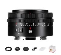 Objectif 7artisans AutoFocus 40 mm F2.5 Plein Format avec Mode Auto/Manuel Compatible avec Les modèles Sony FX A1, A9, A7M, A7R, A7S, A7C, ZVE (FX3, A9II, A7M2, A7S2).