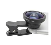 Objectif à selfie pour téléphone - Verre grand angle 0,4x - Fixation universelle - Outil de photographie mobile pour smartphone, tablette, voyage, selfies, portrait, enregistrement de paysages, zoom