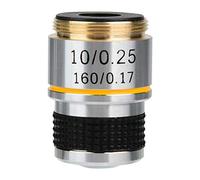 Objectif Achromatique, 10X 185 Objectifs Achromatiques 160/0,17mm en Alliage d'Aluminium pour Microscope Biologique Distance conjuguée185