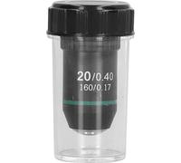 Objectif achromatique en laiton chromé, 20x, interface de lentille de microscope, 20,2 mm