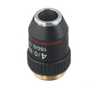 Objectif achromatique pour microscope 4X/20X/40X/60X/100X, DIN 45 mm de longueur, à ressort pour protection de diapositive, compatible avec 160 mm (4X)