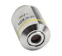 Objectif acromat infini 4X 20X pour microscope pour rms 20,2 mm Argent | Corps en métal, revêtement antireflet, 20,2 mm pour filetage RMS, images correctes de couleur, pour utilisation olympus et