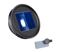 Objectif anamorphique Bleu 1,55x, Compatible avec iPhone, Android et Samsung, Accessoires for Appareil Photo avec Clip d'objectif fileté 17 mm