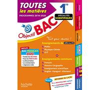 Objectif Bac 1re Enseignements communs + Spécialités Maths-Physique-Chimie-SVT BAC 2020