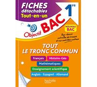 Objectif BAC Fiches détachables Tout le tronc commun 1re BAC 2025