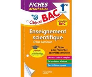 Objectif BAC Fiches Enseignement scientifique 1re générale Nathalie Thau (Auteur), Pierre Binz (Auteur), Sébastien Dessaint (Auteur)