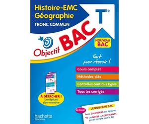 Objectif BAC Histoire-Géographie et EMC Tronc commun Tle - Arnaud Léonard - Hachette Education - broché - Scolaire / Universitaire