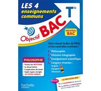 Objectif BAC Les 4 enseignements communs Terminale - Collectif - Hachette Education - broché - Scolaire / Universitaire