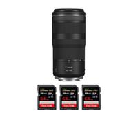 Objectif Canon RF 100-400mm f5.6-8 IS USM + 3 SanDisk 64GB Extreme PRO UHS-II + Ebook 20 astuces pour des images qui claquent