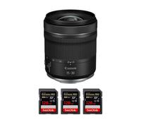 Objectif Canon RF 15-30mm F4.5-6.3 IS STM + 3 SanDisk 128GB Extreme PRO UHS-II + Ebook 20 astuces pour des images qui claquent