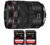 Objectif Canon RF 24-105 mm f/4L IS USM + 2 SanDisk 128GB Extreme PRO UHS-II + Ebook 20 astuces pour des images qui claquent