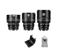 Objectif cinéma Manuel Plein Format 7artisans 16 mm T2,5/105 mm T2,1/135 mm T2,4 série Infinte, Compatible avec Monture EF, Noir