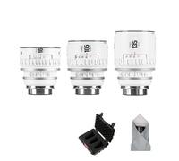 Objectif cinéma Manuel Plein Format 7artisans 16 mm T2,5/105 mm T2,1/135 mm T2,4 série Infinte, Compatible avec Monture PL, Blanc