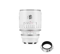 Objectif cinéma Manuel Plein Format Professionnel 7artisans 135 mm T2.4 série Infinte, Compatible avec Monture EF, pour la Photographie et Le cinéma, Blanc