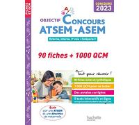 Objectif Concours 2023 ATSEM 90 Fiches 1000 QCM