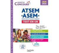 Objectif Concours ATSEM ASEM - Tout-en-un - 2025-2026: Externe, interne et 3e voie - Thierry Vasse - Hachette Education - broché - Scolaire / Universitaire