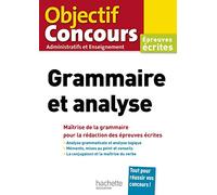 Objectif Concours Grammaire et analyse