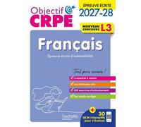 Objectif CRPE 2027-2028 - Français - Épreuve écrite d'admissibilité - L3 - Cécile Avezard-Roger - Hachette Education - broché - Scolaire / Universitaire