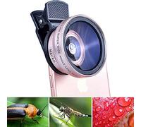 Objectif d'appareil Photo 2 en 1,Objectif Super Grand Angle 0,45X,Objectif de Caméra pour Téléphone Portable,Objectif d'appareil Photo Portable,Objectif Macro pour Téléphone Portable,pour Smartphone