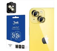 Objectif d'appareil Photo en Verre trempé pour iPhone 14 Plus - 3MK Lens Protection Pro Yellow