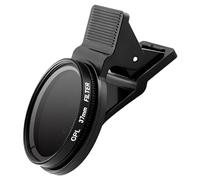 Objectif d'appareil photo Solar Eklipse, objectif photo d'imagerie solaire 37 mm avec cadre en aluminium, fixations d'objectif ultra fines de 37 mm, filtre d'objectif d'appareil photo de téléphone CPL