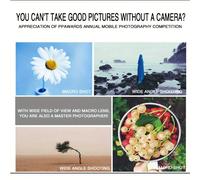 Objectif de caméra auxiliaire pour téléphone portable 3-en-1 Objectif universel à pince Grand angle Macro Fish Eye Améliorant l'expérience de photographie Cadeau de fête des mères Anniversaire Taille 