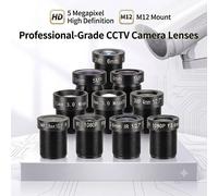 Objectif de caméra de sécurité CCTV 5MP HD M12, 2,8 mm, 3,6 mm, 4 mm, 6 mm, 8 mm, 12 mm, 16 mm, 25 mm, grand angle, téléobjectif, pour caméras IP de sécurité 3MP 650nm IR