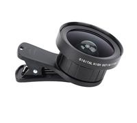 Objectif de Caméra de Téléphone Portable 2 en 1, Objectif Fisheye Macro HD 0,45X Grand Angle 12,5X, Verre Optique Universel à Clipser pour la Plupart des Smartphones, Tablettes