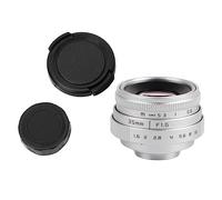 Objectif de la Caméra, 35mm F1.6 CCTV C Mount Manual Digital Fixed Large Aperture Lens for NEX, M4/3, FX(Argent)