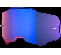 Objectif de masque moto Armega 100 % bleu, miroir