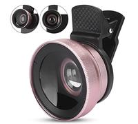 Objectif de téléphone portable, objectif grand angle pour téléphones portables, objectif grand angle professionnel 0,45X super grand angle et macro avec clip en caoutchouc pour tablettes et appareils