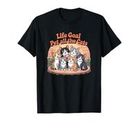 Objectif de vie Pet All The Cats Amoureux des chats T-Shirt