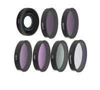 Objectif de Vue Ultra Grand Angle 185 °, Compatible avec Les filtres de caméra DJI Osmo Action 5Pro/4 CPL/ND8/16/32/64PL/Streak Blue/Macro 15X, Accessoires(7in1)
