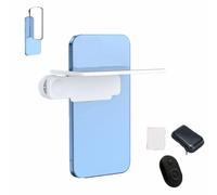 Objectif Effet Miroir - Capturez instantanément de Superbes Reflets,Kit De Pinces Miroir pour Smartphone,Miroir Rabattable,Miroirs Rabattables Réglables en Verre HD,pour Voyage (White)