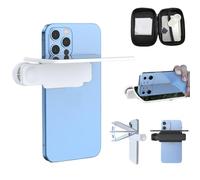Objectif Effet Miroir, kit de réflexion Miroir pour Smartphone à Angle réglable, Clip Universel pour téléphone, capturez instantanément de Superbes Reflets (Blanc)