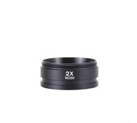 Objectif en verre compatible avec caméra auxiliaire 0,5 x 0,7 x pour microscopes à zoom stéréo binoculaire trinoculaire, diamètre de montage de 48 mm, distance de travail accrue (2 x)