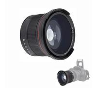 Objectif Fisheye, 58MM 0.35X Objectif Super Grand Angle Fisheye pour Appareil Photo Reflex Reflex Noir