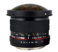 Objectif fisheye Rokinon HD HD8M-P 8 mm f/3,5 HD avec pare-soleil amovible pour Pentax