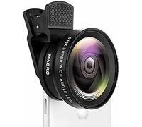 Objectif grand angle 0,45 x pour téléphone portable - Objectif macro 12,5 x - Universel pour iPhone Android Phone / Samsung / OnePlus et la plupart des smartphones