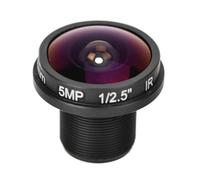 Objectif grand angle 180° Fisheye avec longueur focale de 1,8 mm, module de caméra de sécurité HD 5 MP pour surveillance de surveillance, construction métallique, monture fixe M12