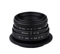 Objectif Grand Angle 25 mm F1.8 Mini CCTV à Monture C, Compatible avec Les appareils Photo Hybrides Canon EOS M, Nikon N1, Sony NEX, Fuji, Olympus et Panasonic.(for Fuji FX)