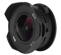 Objectif Grand Angle 8 mm f/3,8 Fisheye Grand Angle à Mise au Point Manuelle, Cadre APS pour Appareil Photo avec Monture/Lumix M4/3