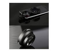 Objectif grand angle professionnel pour smartphones, universel, super grand angle 0,45x, objectif macro 15x, à clipser, compatible iPhone, Samsung