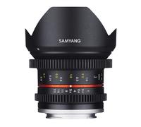 Objectif grand angle Samyang 12mm T2.2 CINE pour Sony E - Ouverture T2.2 - Poids 250g