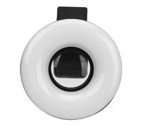 Objectif Macro, ABS, 5 luminosité Réglables, Batterie 200mAh, 28 LED Mini Clip Ring Light 3000K-6500K pour la Photographie (Black)