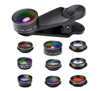 Objectif Macro Clip mobile, objectif portable OJOO Poisson Téléphone, Kit d'objectifs d'appareil photo polyvalent, ensemble d'objectifs pour téléphone portable facile à installer et accessoires pour