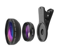Objectif macro pour mobile HD et objectif super grand angle de 37 mm 0,45 X - Kit 2 en 1 pour appareil photo de téléphone smartphone avec clip. Compatible avec la plupart des téléphones mobiles