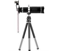 Objectif monoculaire pour téléphone Portable, tête de télescope téléobjectif 20X, Clip Universel Externe, trépied Pliable, étui de Transport, Regarder Le Jeu, Concert, bo