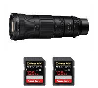 Objectif Nikon Z 180-600mm F5.6-6.3 VR + 2 SanDisk 128GB Extreme PRO UHS-II + Ebook 20 astuces pour des images qui claquent